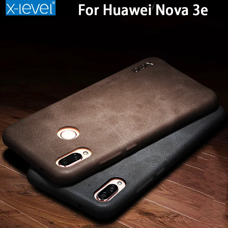 Huawei nova 3E чехол X Level винтажный из искусственной кожи защитный кожаный