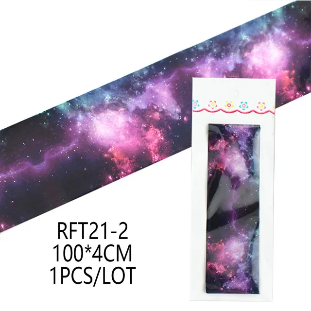 2 10Pcs/Set Starry Sky Nail Foils Holographic Gradient Transfer Decal Mix Design Nail Stickers Manicure Decoration DIY Wraps - Цвет: 2