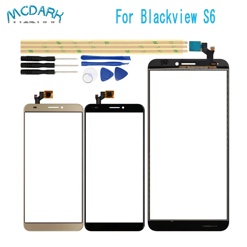 5 7 дюймовый сенсорный экран черного золота для сенсорного экрана Blackview S6