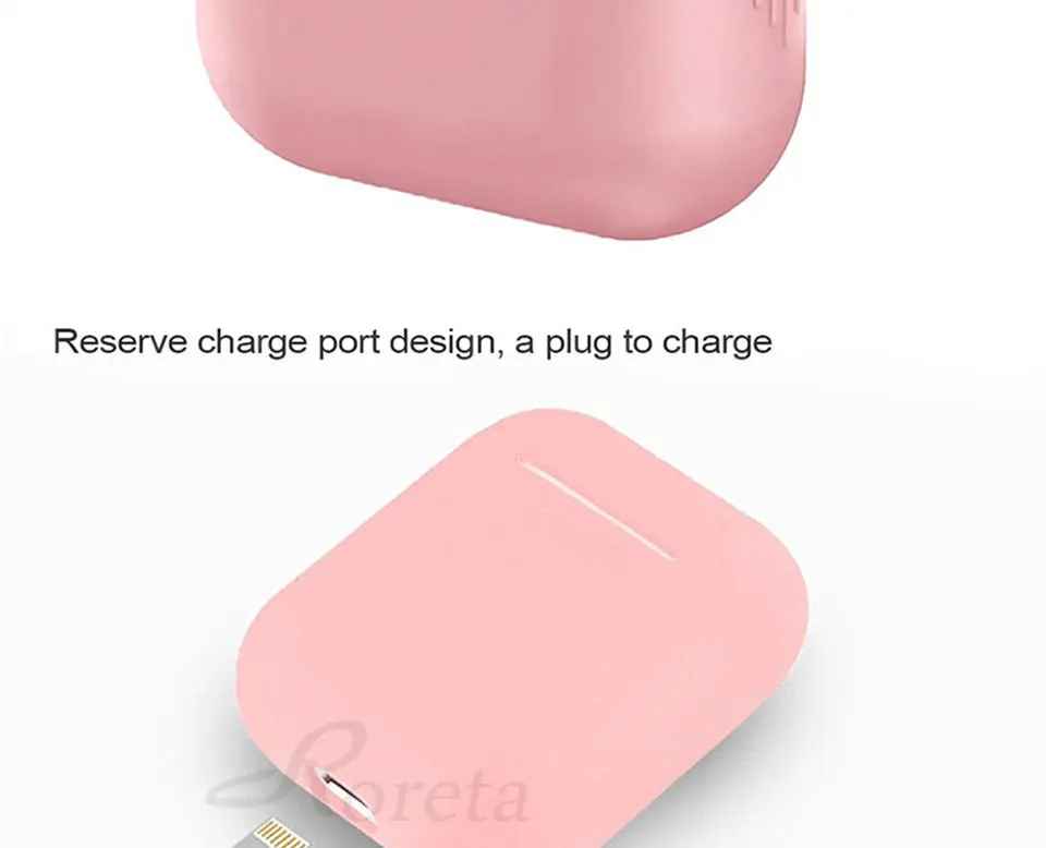 Roreta силиконовый защитный чехол для наушников airPods, аксессуары для гарнитуры из ТПУ, мягкий чехол для Apple Airpods, зарядная коробка