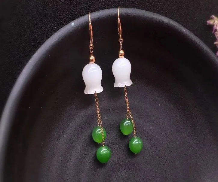 Изящные Ювелирные изделия желтого цвета 100% натуральный агат нефрит бесплатная