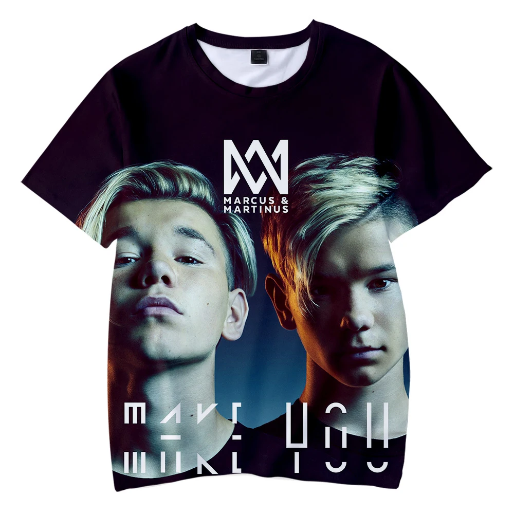 Marcus&Martinus 3D Printed Children T-shirts Fashion Summer Short Sleeve Tshirts Hot Sale Casual Streetwear Kids T shirts