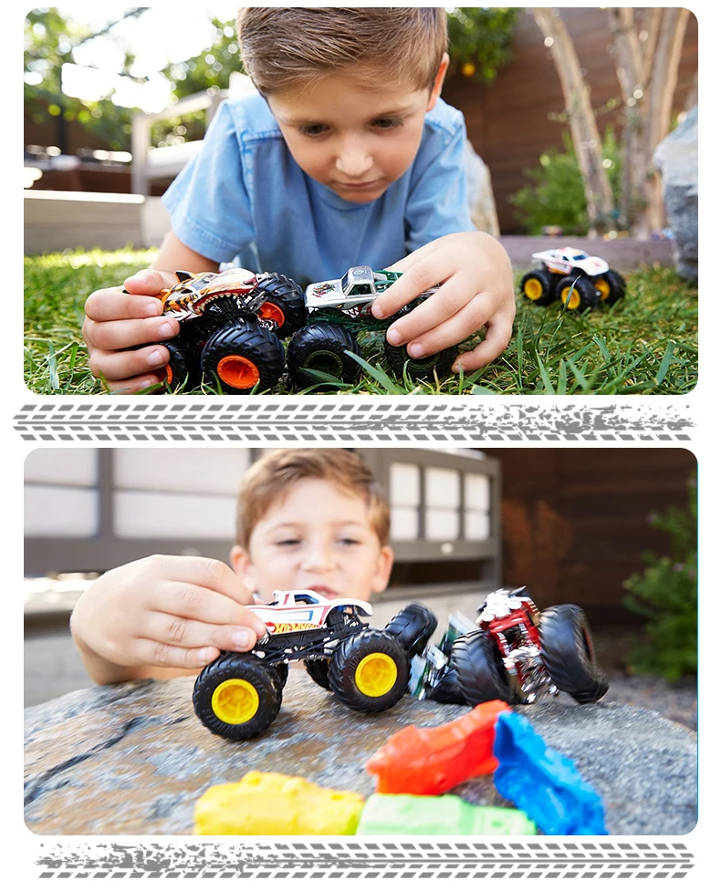 Hot Wheels Металлический Игрушечный Автомобиль Monster Trucks ассортимент для больших шин автомобилей Разрушитель FYJ44 Hotwheels Lover коллекция для мальчиков