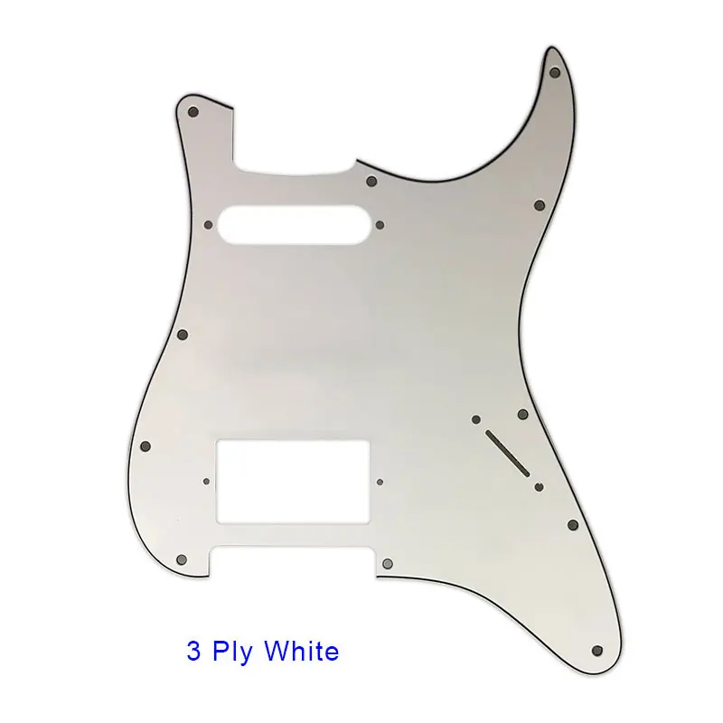 3Ply White Электрогитара части для США \ Мехико Fd Stratocaster 11 отверстий HS PAF хамбакер гитара накладка царапина пластина - Цвет: 3Ply White