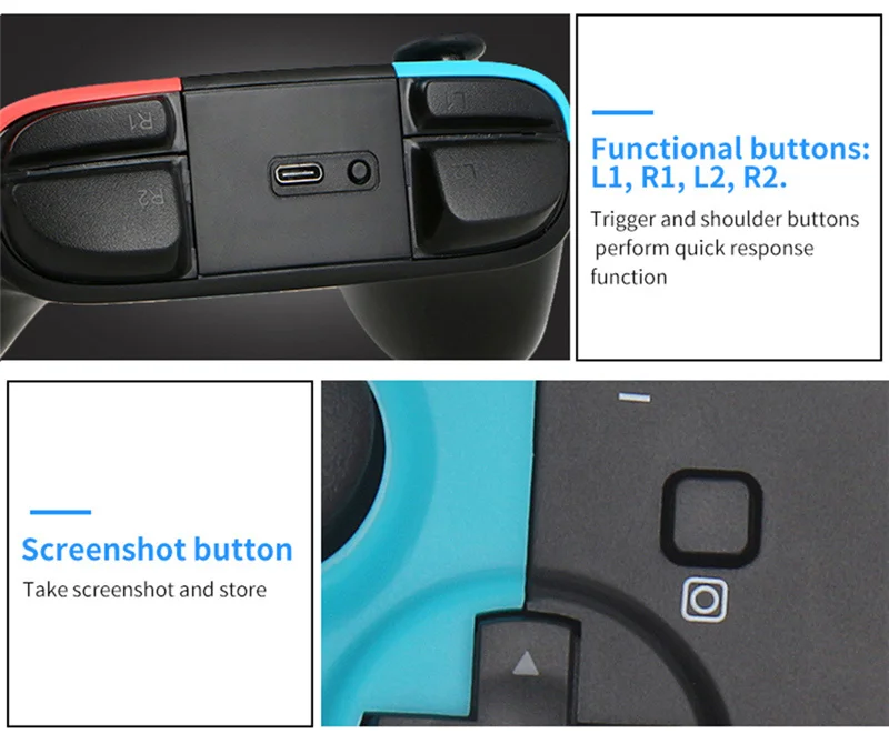 Sovawin Bluetooth Вибрационный беспроводной контроллер джойстика для Kind переключатель перезаряжаемая ручка пульт дистанционного управления геймпад Pro Джойстик PC 360
