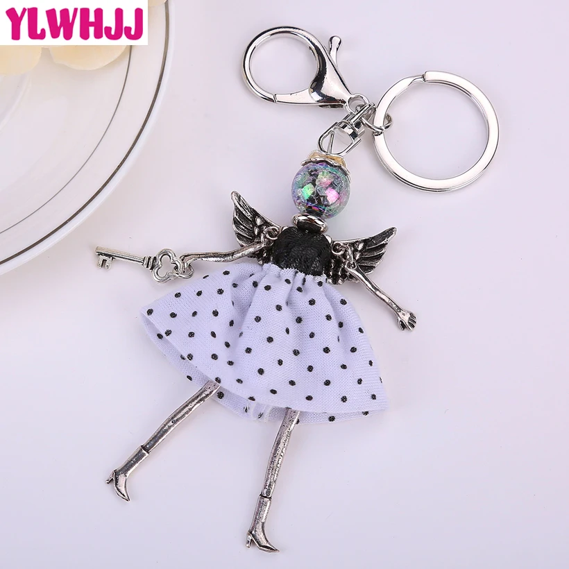 YLWHJJ 2017 совершенно новый милый белый брелок для автомобиля в сумку куклы женщин