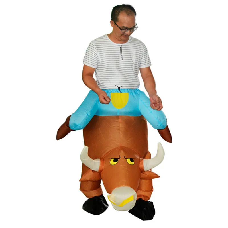 Взрослая Новинка езда на брюки форма скота игрушки надувные животные костюм для