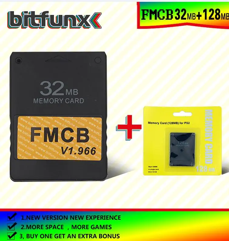 Карта памяти McBoot(FMCB) 32MB v 1,966(новая версия и новая функция)+ набор карт памяти 8/16/32/128/MB