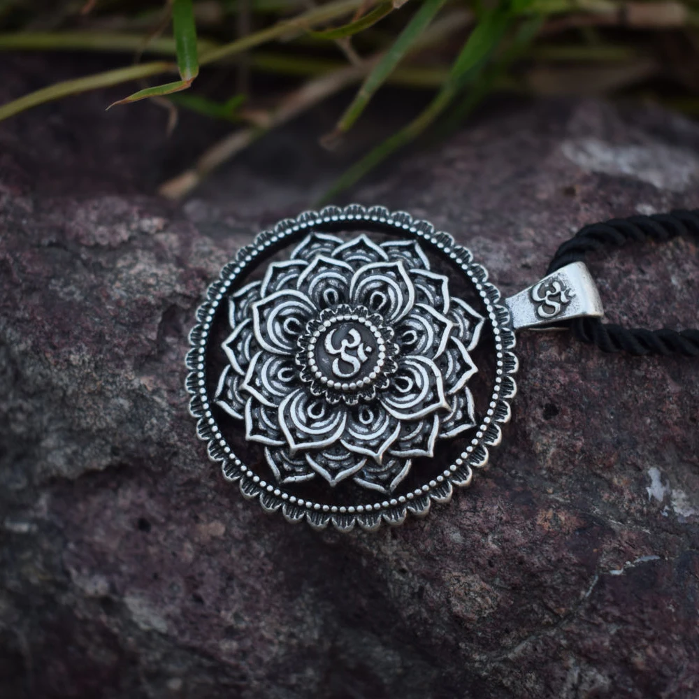 Подвеска талисман SanLan с изображением цветка процветания мандалы богатства и