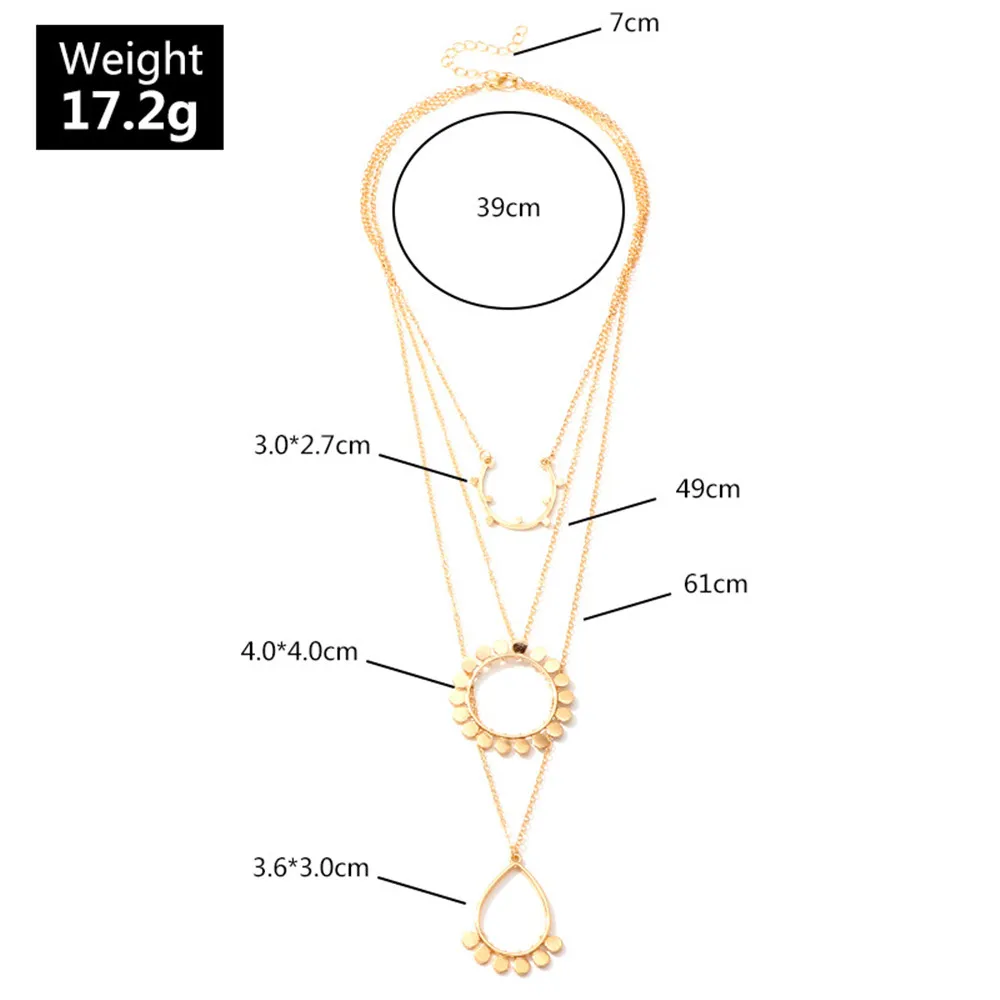 Женское винтажное ожерелье с кулоном MLING многослойное блестками модные