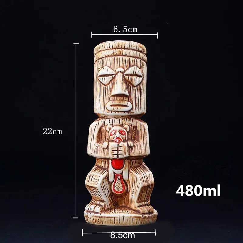 2019 Tiki кружка Гавайский 480 мл молочный чай Коктейльная чашка для пива напитков