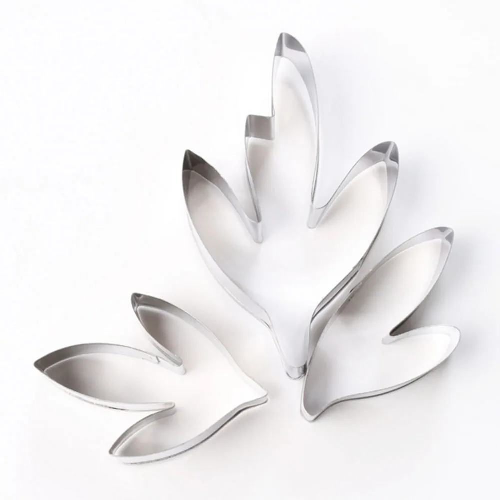 Пион Сахарный цветок лист нержавеющая сталь резак 3 шт./компл.|peony leaf cutter|stainless