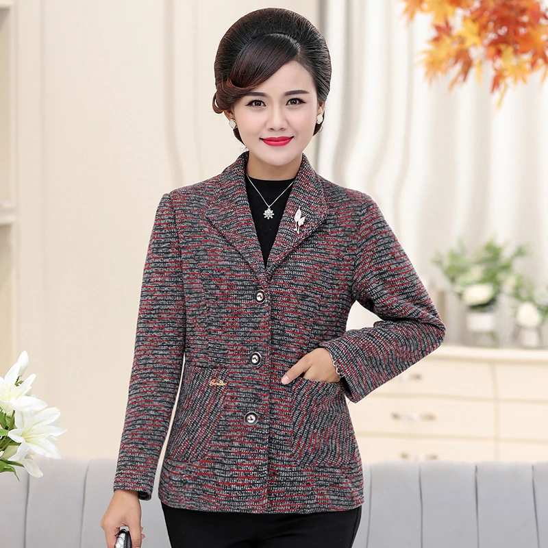 Модные топы больших размеров Женское пальто маленький костюм на весну и осень