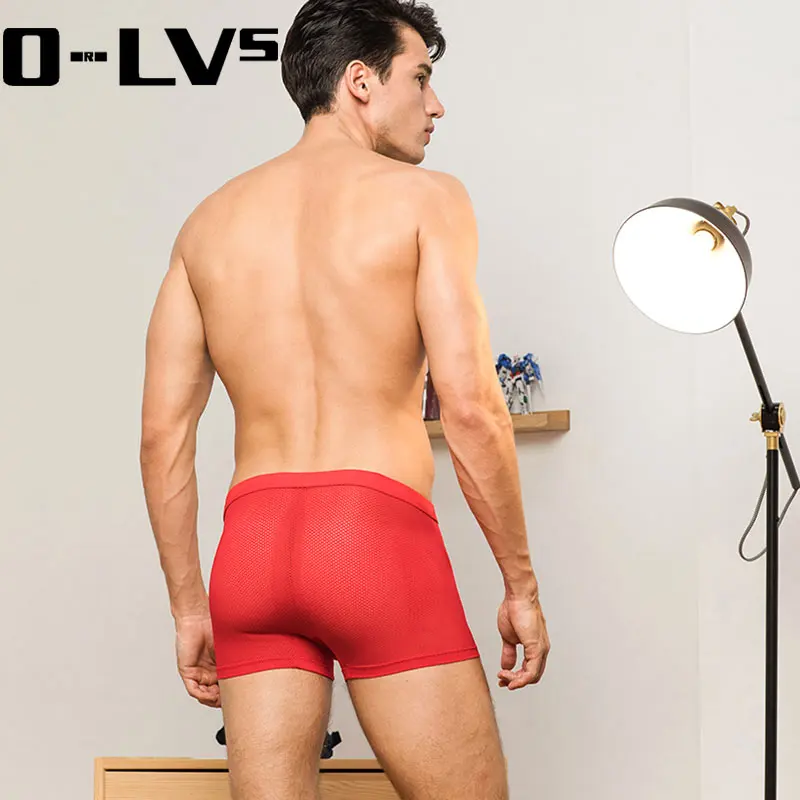 4 шт. C мужские сетчатые трусы боксеры мужское нижнее белье Cueca сексуальное