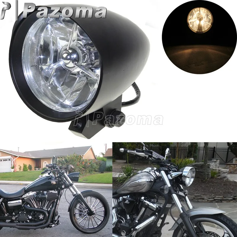 Мотоцикл 4 5 &quotВинтаж головной светильник мото высокое Высокий/Низкий Луч