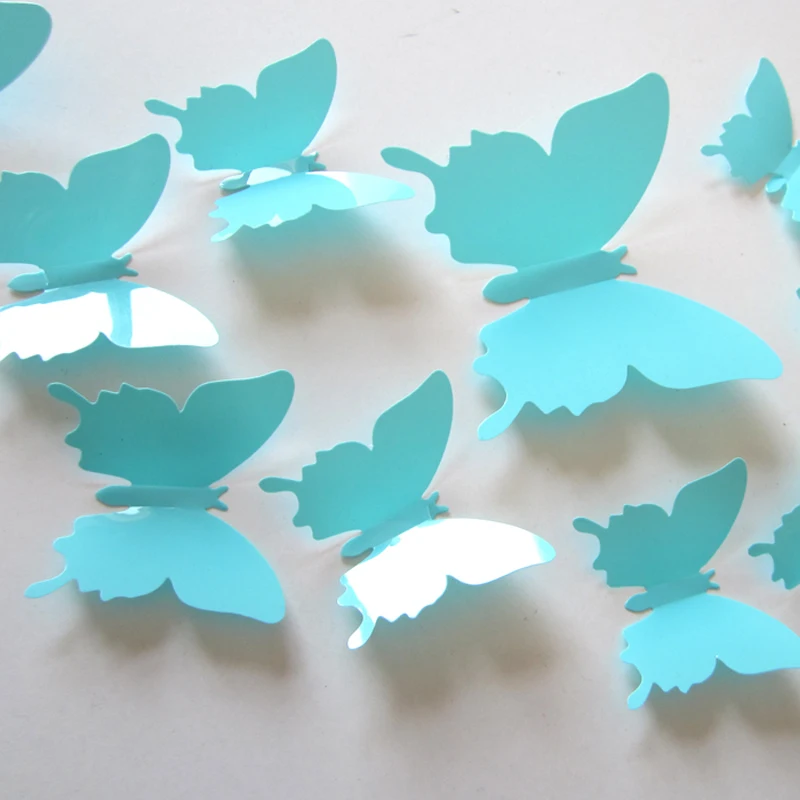 12 Pcs/Lot PVC Butterfly Decals 3D Wall Stickers Home Decor Poster for Kids Rooms Adhesive to Decoration Adesivo De Parede | Дом и сад