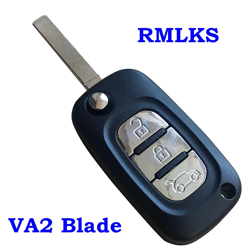Для Renault Fluence Clio/Megane/Kangoo Modus 2/3 кнопки дистанционного ключа автомобиля чехол флип-фоб складной Uncut VA2 лезвие оболочки - Количество кнопок: 3 Buttons