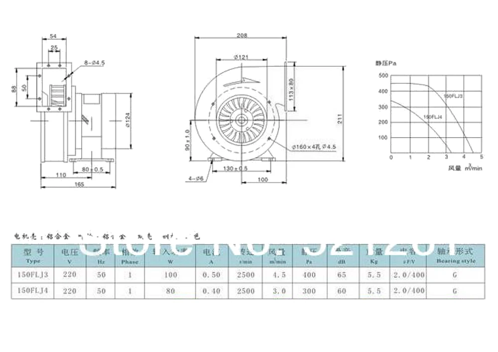 Осевой вентилятор 150FLJ3 вентилятор AC центробежный вентилятор 220V
