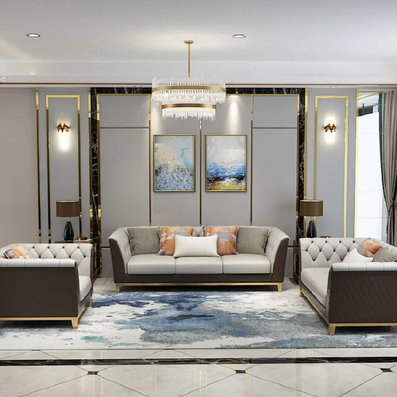 Диван для гостиной современный диван 7 местный индивидуальный кожаный