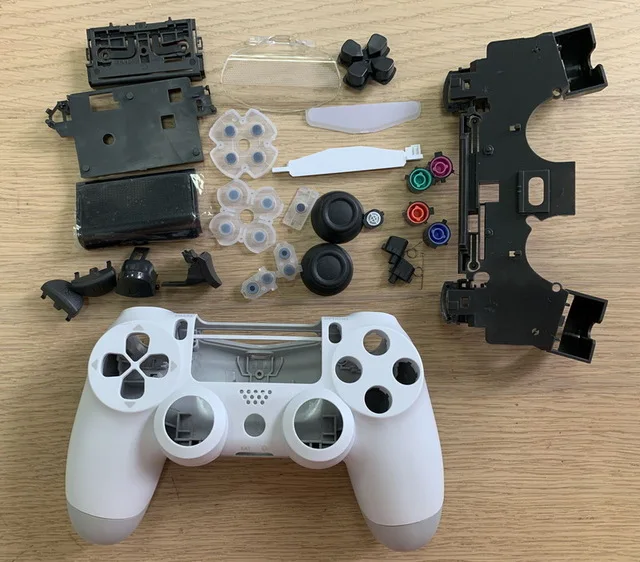 10 Цвета запасной чехол Корпус для ps4 тонкий поляризационный фильтр pro Version 4,0 jdm-040 Беспроводной контроллер сенсорный экран с подсветкой - Цвет: Черный