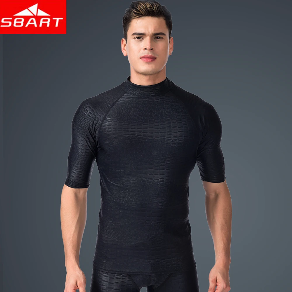 Мужская купальная рубашка с коротким рукавом Sbart быстросохнущая