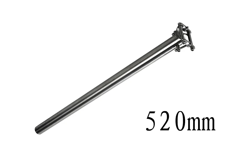 Белый ROCKBROS Титан сплав 3AL2. 5V 31,8 мм CNC подседельная сумка для Brompton 4 размера 600/580/550/520 мм - Цвет: Белый