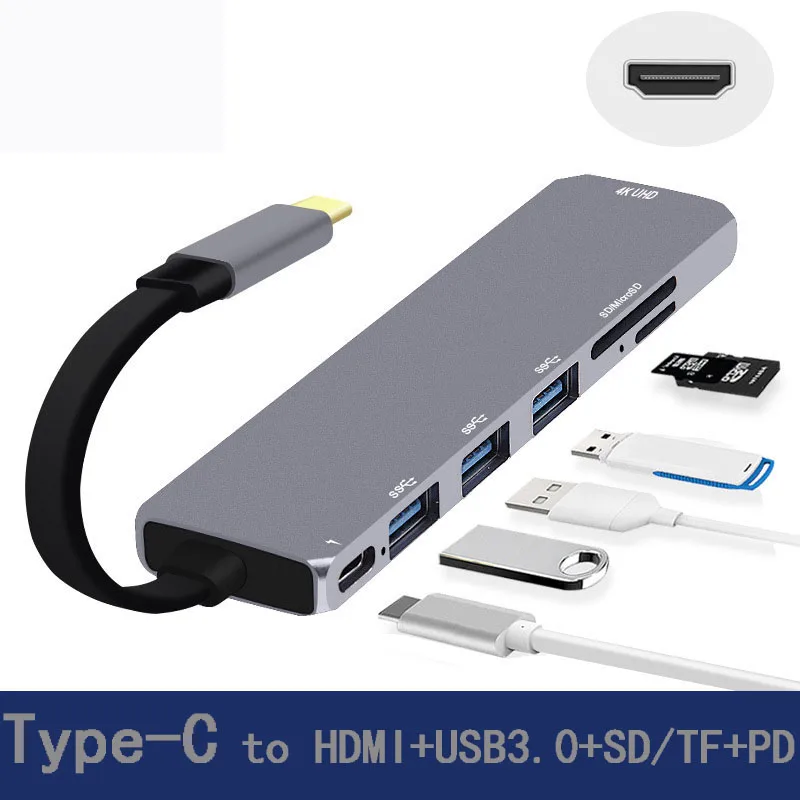 USB C Laptop Docking Station 3.0 HDMI Hub Fealushon for Macbook Pro HP DELL Surface Lenovo Samsung Dock | Компьютеры и офис