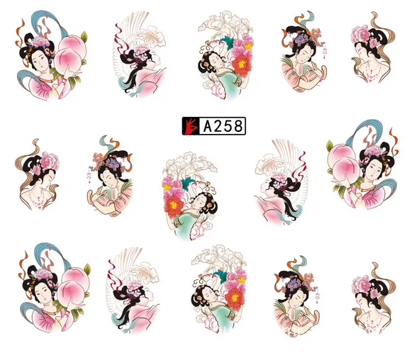 50 Sheets Nail Art Water Transfer Stickers Mixed Designs Beauty Flower Watermark On Nails Tips Decals Wraps Nail Art Tools