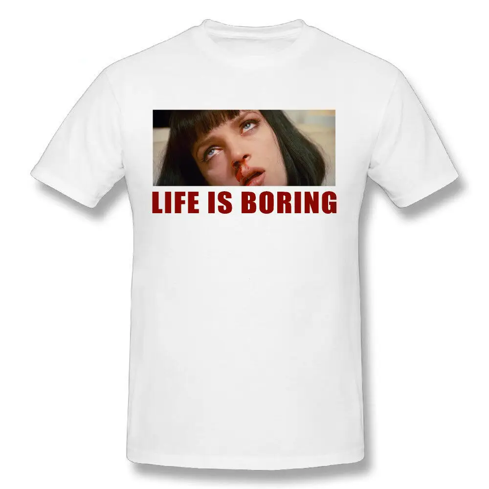 2019 Забавные футболки с надписью Life Is Boring футболка коротким рукавом изображением