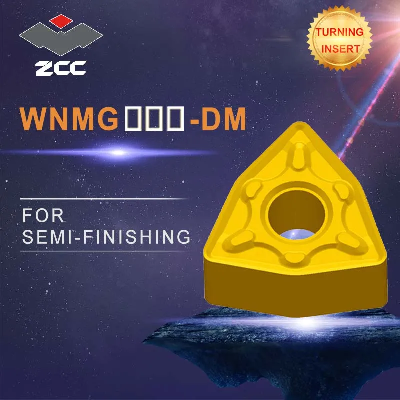 

ZCC lathe tools carbide inserts 10pcs/lot WNMG 06T308 WNMG 060408 DM lathe cutting tools coated cemented carbide turning tool