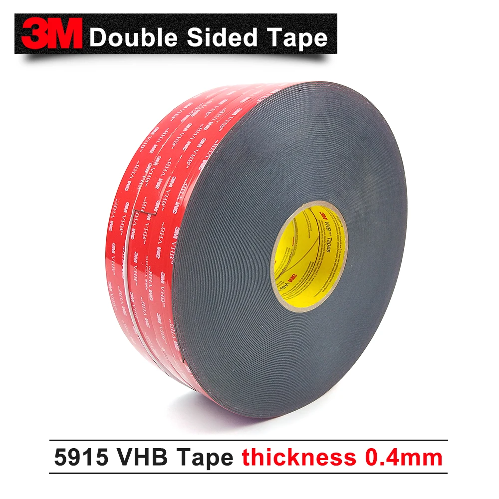 Двухсторонняя лента из акриловой пены темно серого цвета 5 рулонов/партия 3 м VHB