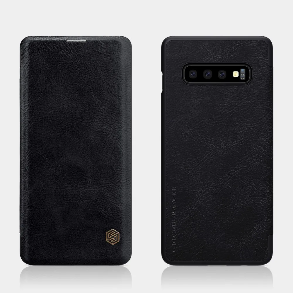 Для Samsuang Galaxy S10/S10+/S10E кожаный Капа для NILLKIN Qin откидная крышка слот для карт памяти кожаный чехол для Galaxy S10 Плюс/S10 Lite принципиально сумка