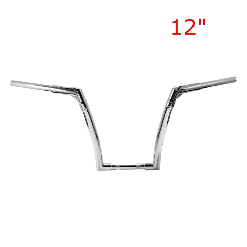 12 inch chrome Мотоцикл " 12" 1" 16" 1" 1-1/4" Регулируемая Вешалка на руль для Harley Softail Dyna XL1200 XL883 FLST FXST - Цвет: 12 inch chrome