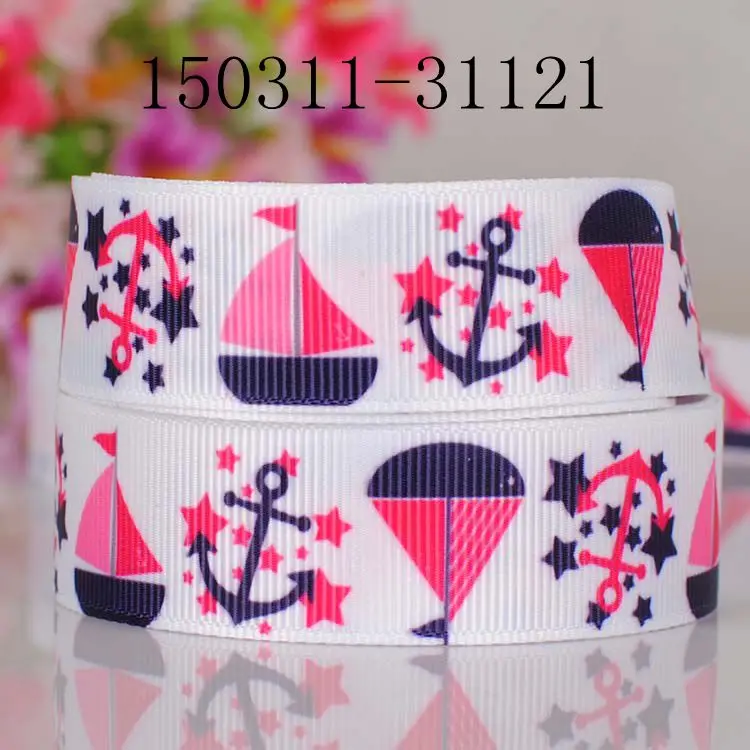 10 ярдов-разные размеры-лента с милым рисунком якоря корсажная лента принтом | Дом