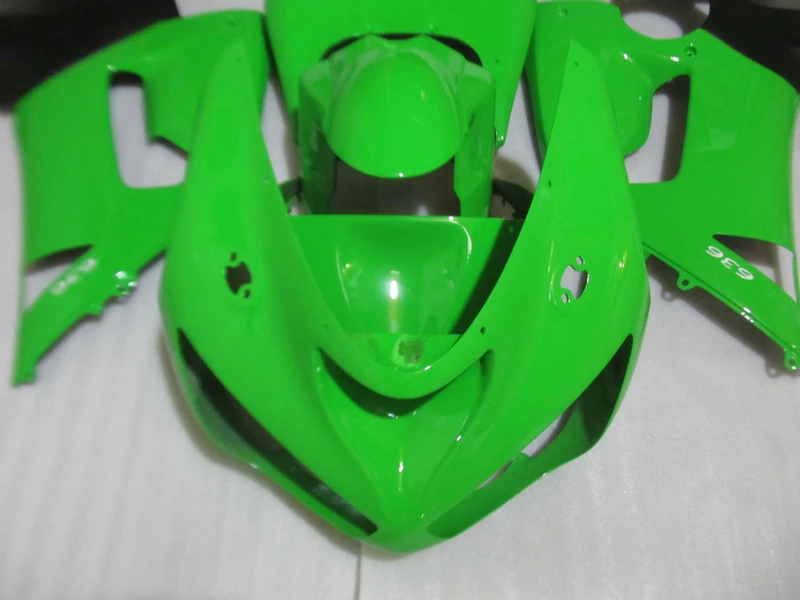 Запасные части для кузова Kawasaki ninja ZX6R 05 06 комплект черно зеленых обтекателей 2005 2006
