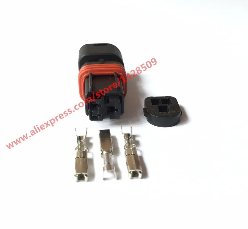 

5 Sets 3 Pin Female Wiring Waterproof Electrical Connector Automobile