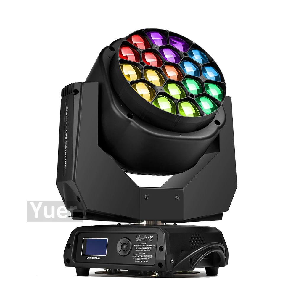 Goede 4 Stks/partij Professionele Muziek Licht 19X15W Rgbw Bijen Ogen Grote Ogen Moving Head Met Zoom Rotating Dj Party Nachtclub Podium Verlichting