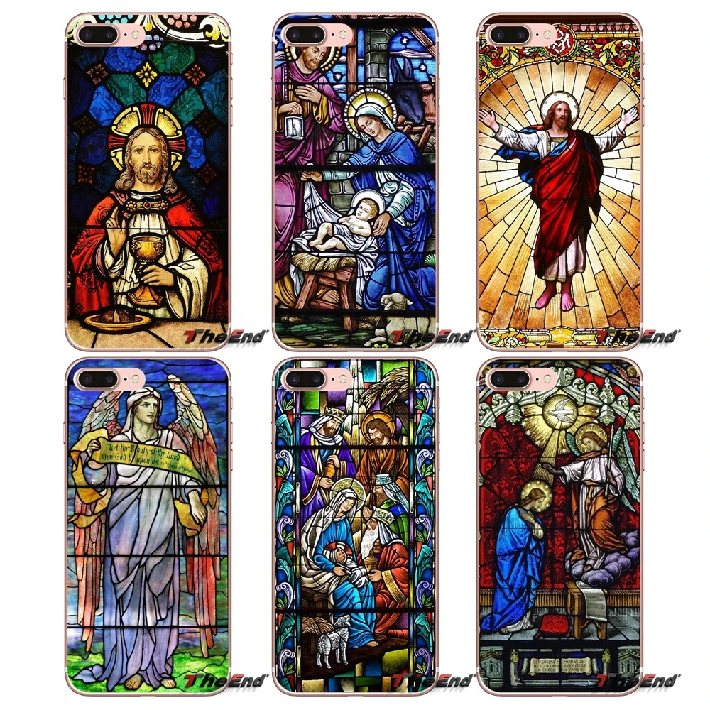 Jesus chapel религиозный витражный чехол для iPhone X 4 4S 5 5S 5C SE 6 6S 7 8 Plus Samsung Galaxy J1 J3 J5 J7 A3 A5 2016