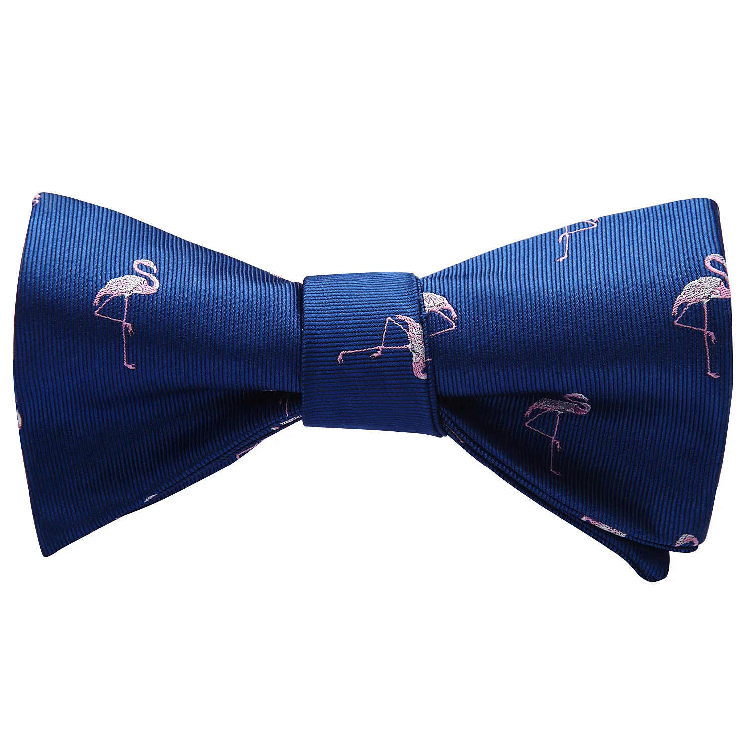 Men Woven Self Bow Tie Blue Pink Flamingos Animal Pocket Square Set#BGA09VS handkerchief set | Аксессуары для одежды