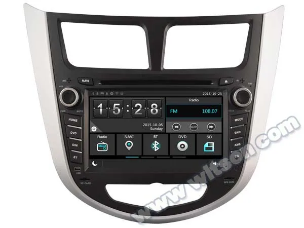 7 &quotемкостный сенсорный экран автомобильный DVD для Hyundai Verna/Soloris/Accent 2010-2012 с