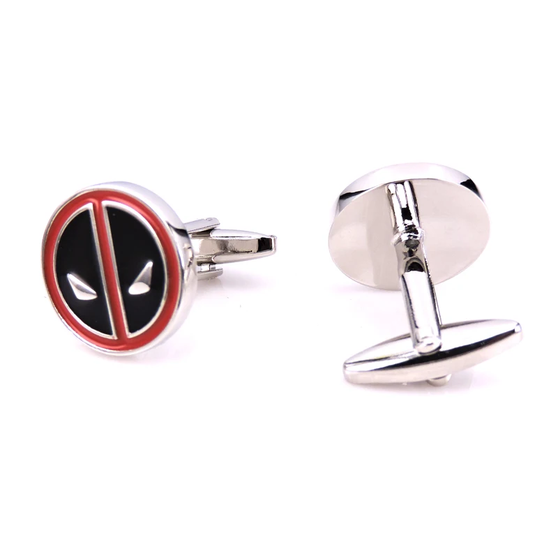

C-MAN Luxury brand Super Hero Deadpool Steel Cufflinks Men's Wedding Party Gift Shirt Cuff Links