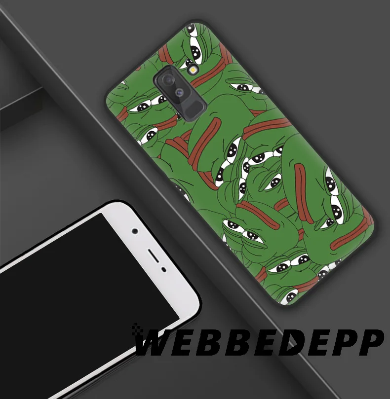WEBBEDEPP Sad Boy Frog Meme Мягкий ТПУ силиконовый чехол для Samsung Galaxy S10 S10e S9 S8 Plus S7 S6 Edge &amp J6 |