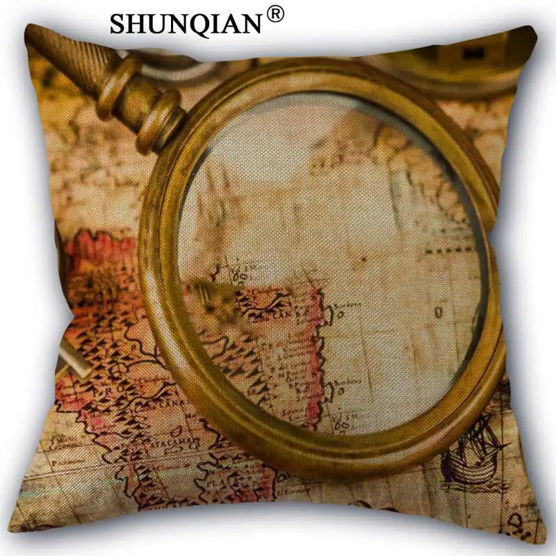Y418 винтажные часы наволочка для подушки хлопковая искусственная под заказ 45x45 см