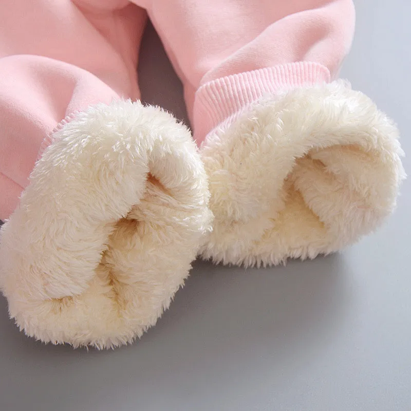 

Winter Baby Girls Boys Clothing Set Cotton Sika Deer Top+Hooded Vest+Pant 3 Pcs Children Cartoon Cute Outwear