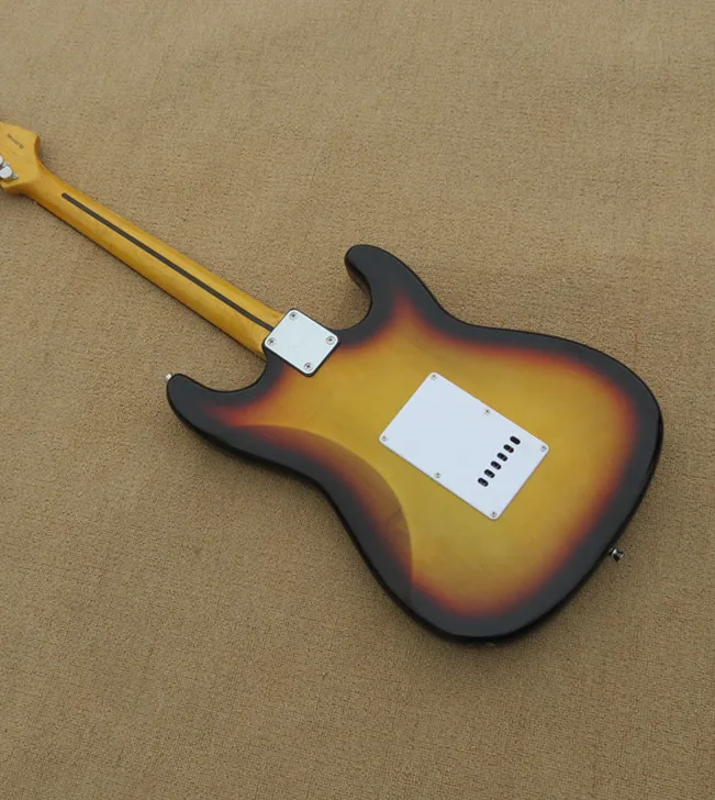 Заводская изготовленная на заказ электрическая гитара backhand белый пикап красная