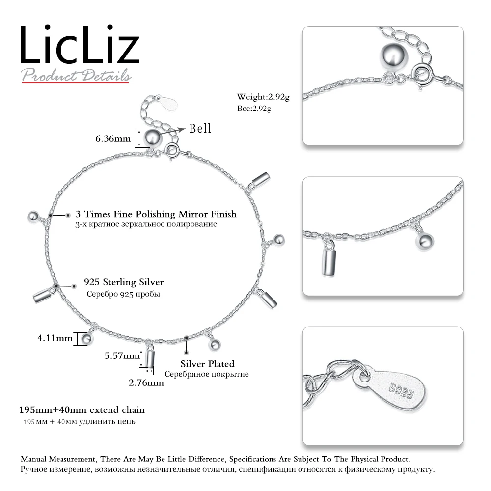 Женский браслет на ногу из серебра 925 пробы с Шармами|bracelets anklets|bracelet womenbracelet charms |