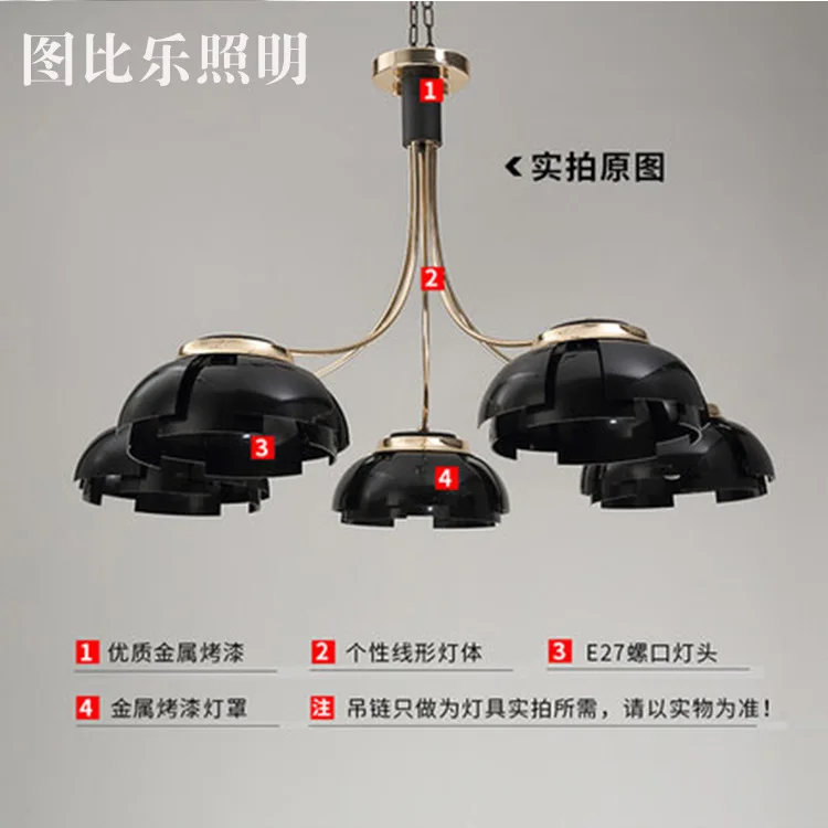 Современный американский стиль промышленный горшок крышка люстра Золотое