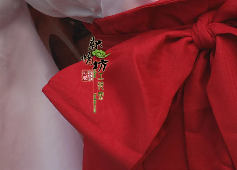 Newest Japanese Anime Miko Cosplay Costume Priestess Kimono Dress Halloween With Tail Sexy Role Play Clothing | Тематическая одежда