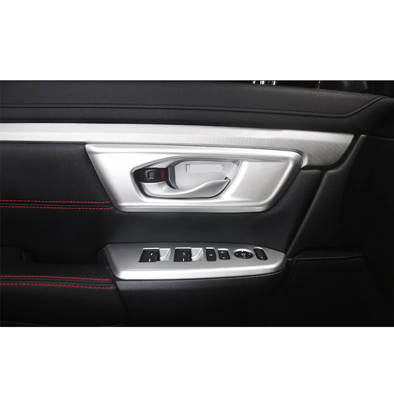 Для Honda CRV CR V 2017 2018 автомобильный 4 шт. Матовый Интерьер ABS хром Внутренняя дверь