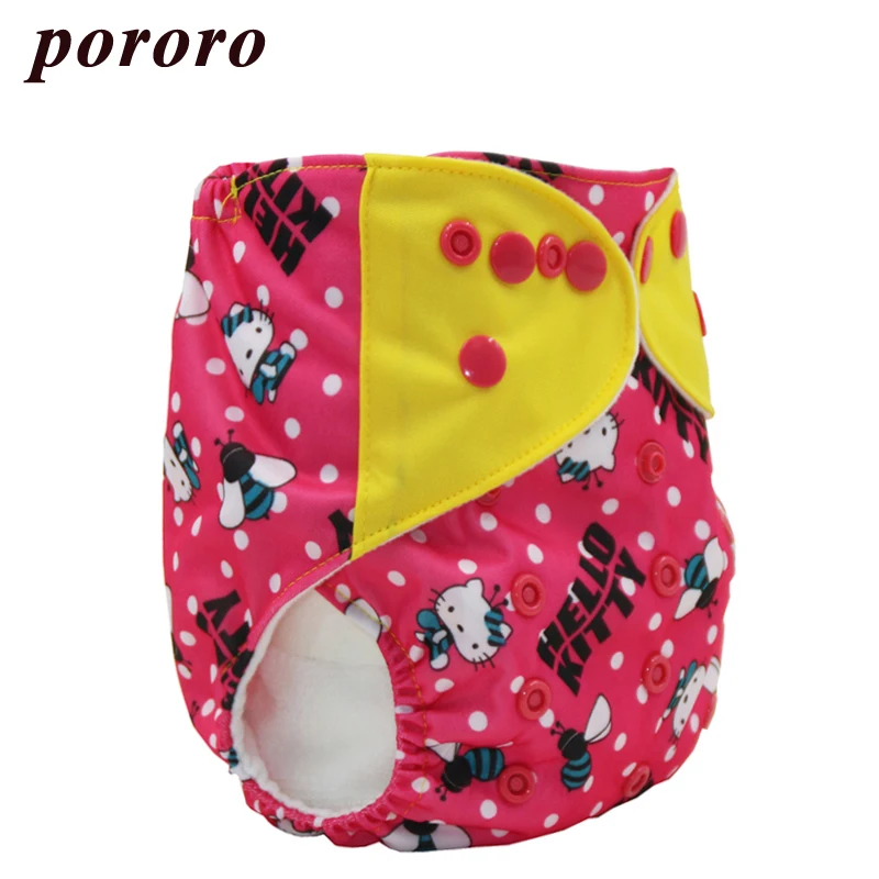 1 шт. многоразовые детские тканевые подгузники Pororo с рисунком животных для